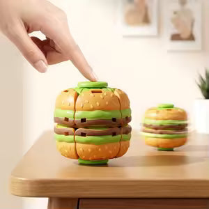 Fidget Burger Anti Stress Jouet Sensoriel Rotatif Puzzle Portable