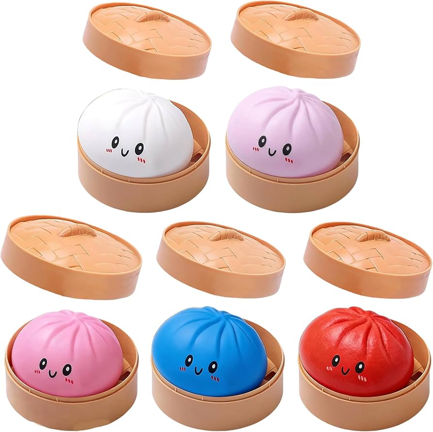 🥟 Squishy Dumpling – Boule Anti-Stress Couleur Mystère 🌈✨