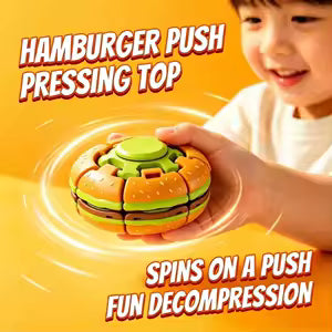 Fidget Burger Anti Stress Jouet Sensoriel Rotatif Puzzle Portable