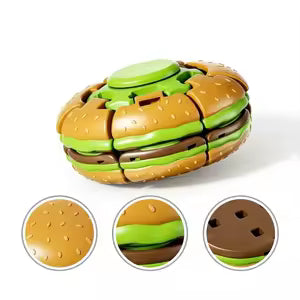 Fidget Burger Anti Stress Jouet Sensoriel Rotatif Puzzle Portable