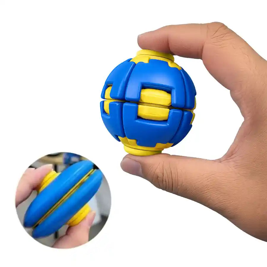 Balle Anti Stress Rotative Jouet Sensoriel Fidget Ball Puzzle Portable