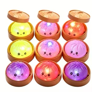 Squishy Dumpling Lumineux Couleur Mystere Jouet Anti Stress Sensoriel Souple